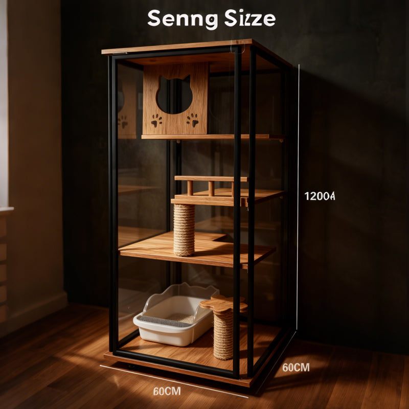 「森西兹貓別墅」—— 為貓主子打造的奢華私域天地貓屋 貓櫃 貓傢私 貓爬架 貓跳台