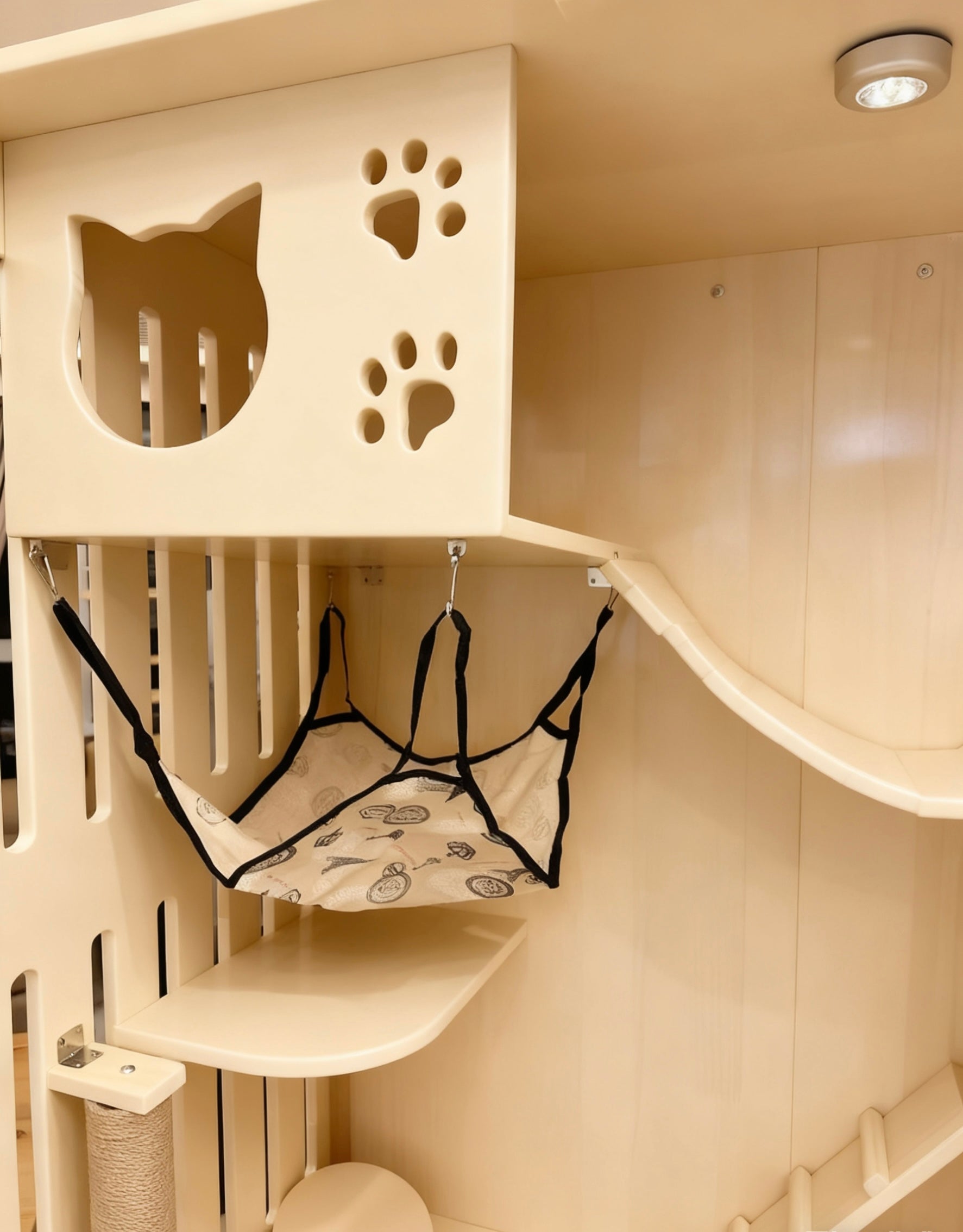 頂級貓別墅｜1.8米高ENF板材貓咪豪宅，120cm寬×60cm深多層互動空間，給貓主子的尊寵私域貓屋貓櫃