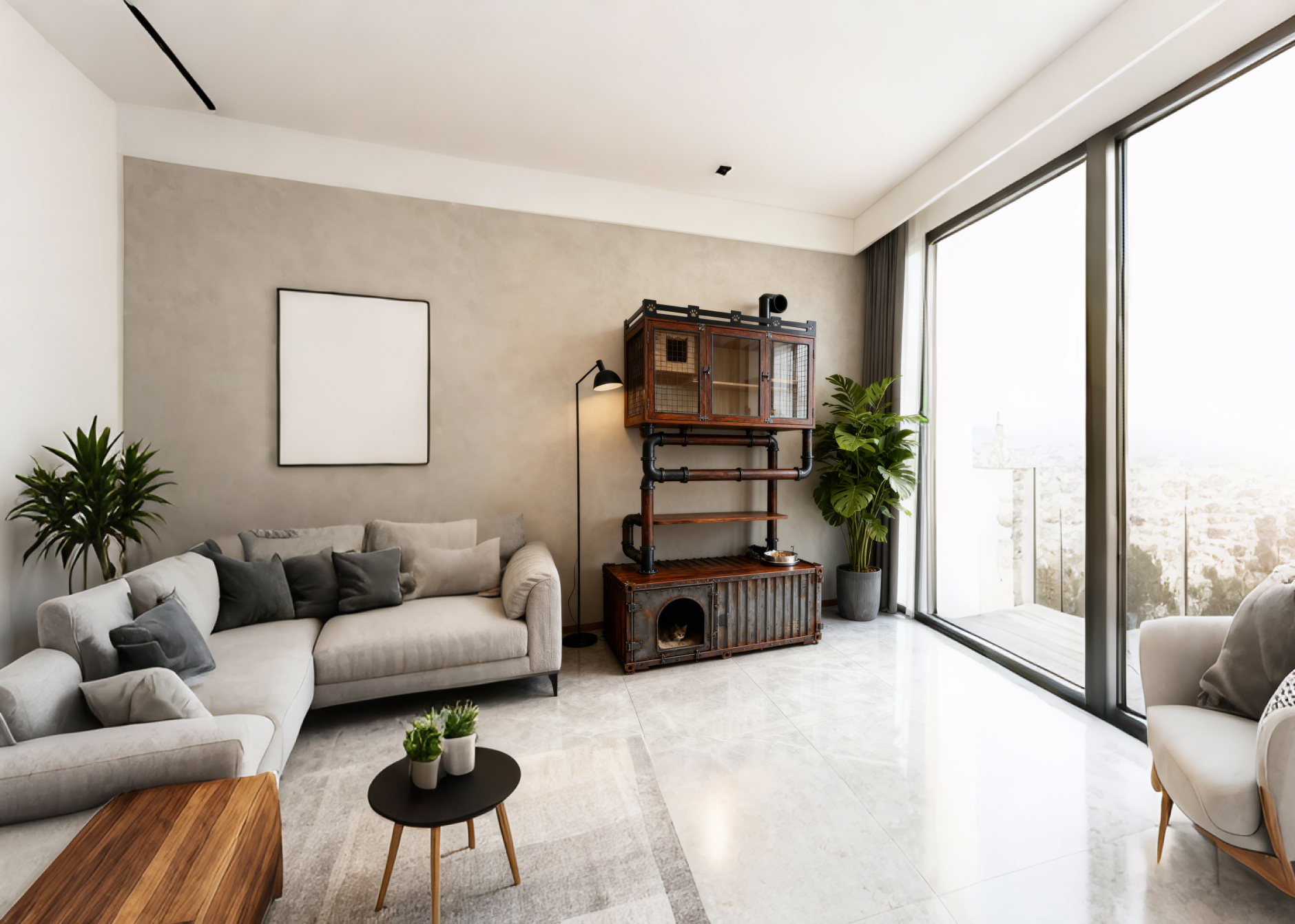 【貓奴必入！工業風貓別墅，港屋都啱放嘅寵物豪宅～】