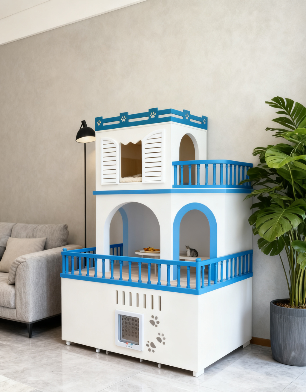 🇭🇰貓主子嘅希臘風度假別墅！呢個貓屋簡直係貓界嘅五星級酒店