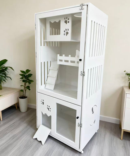 貓櫃貓別墅貓跳台貓傢私貓主子專屬多功能貓屋一體櫃香港貓奴必備