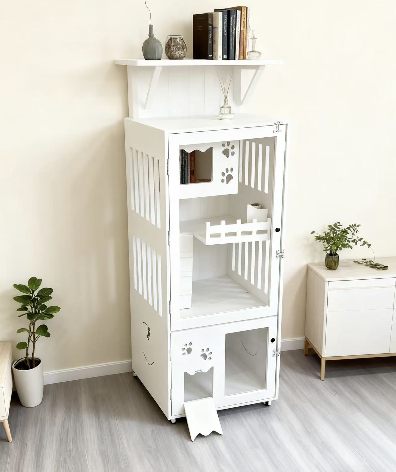 貓櫃貓別墅貓跳台貓傢私貓主子專屬多功能貓屋一體櫃香港貓奴必備