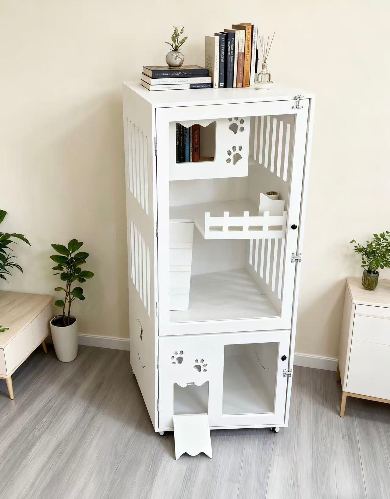 貓櫃貓別墅貓跳台貓傢私貓主子專屬多功能貓屋一體櫃香港貓奴必備