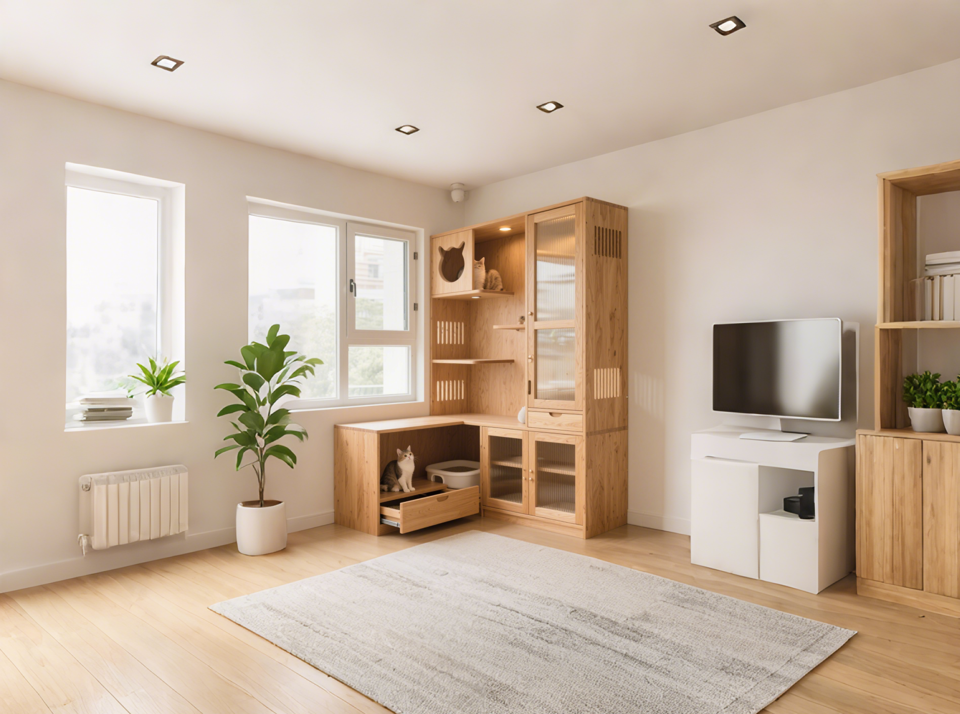 【香港貓奴必衝！模組化原木貓別墅貓櫃，細單位都 Hold 住的寵物夢幻王國～】