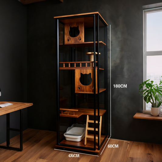 「森西兹貓別墅」—— 為貓主子打造的奢華私域天地貓屋 貓櫃 貓傢私 貓爬架 貓跳台