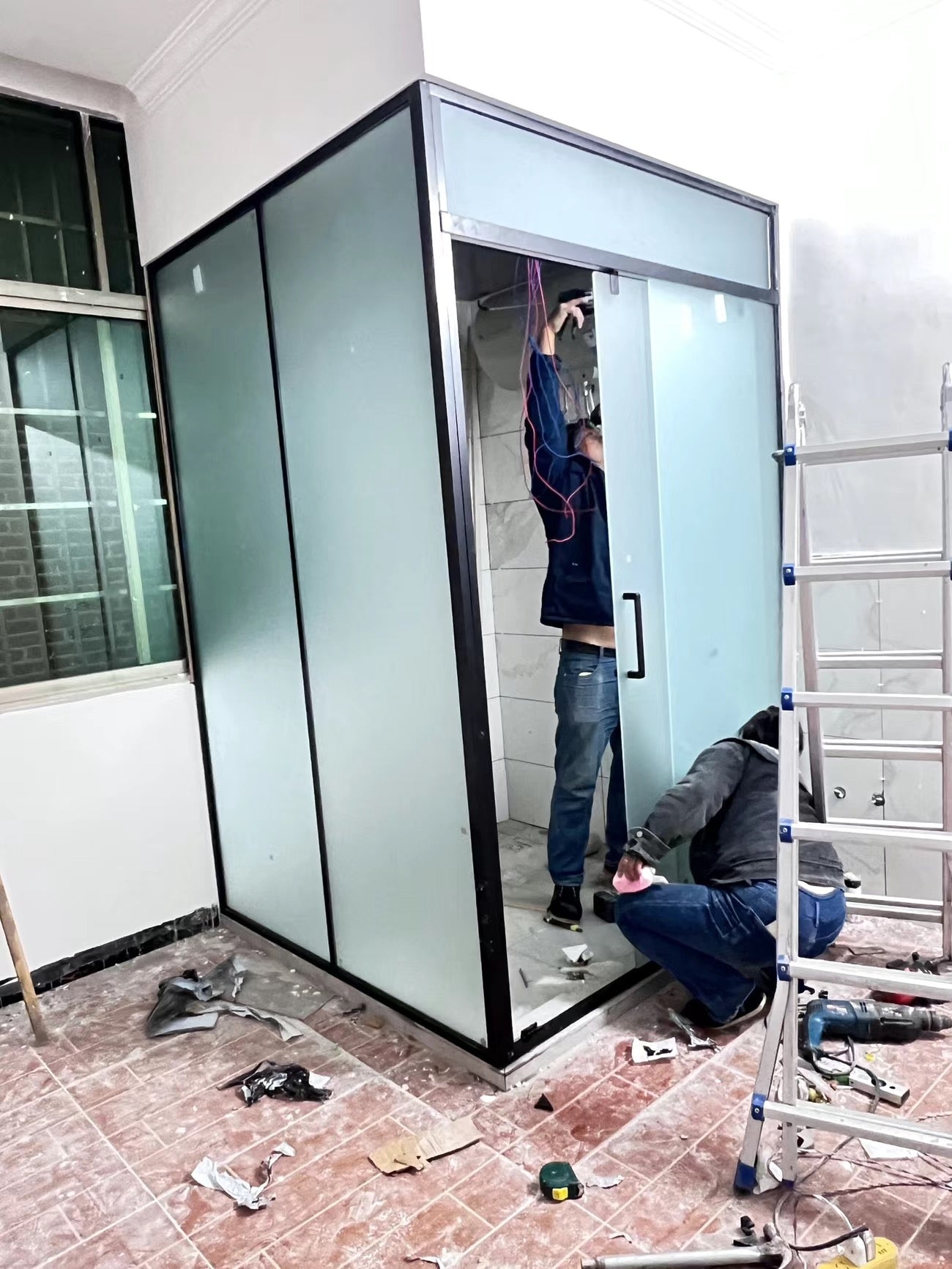玻璃浴屏，衛生間幹濕分離，香港門市自家工廠可定製