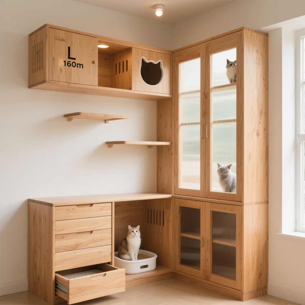 【香港貓奴必 Mark！模組化原木貓別墅，細單位都做到嘅寵物智能空間～】