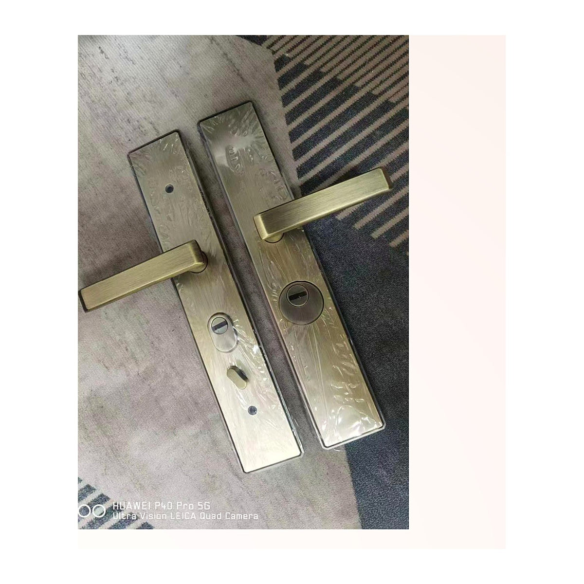 入戶防盜門鎖｜金屬長面板門把手鎖訂造（A-05）