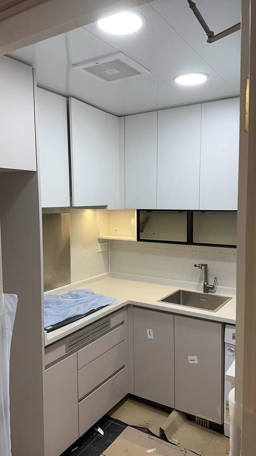 藝術大理石櫥櫃，石英石櫥櫃，香港門市自家工廠可定製