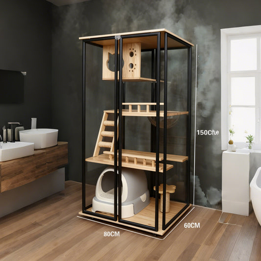 「森西兹貓別墅」—— 為貓主子打造的奢華私域天地貓屋 貓櫃 貓傢私 貓爬架 貓跳台