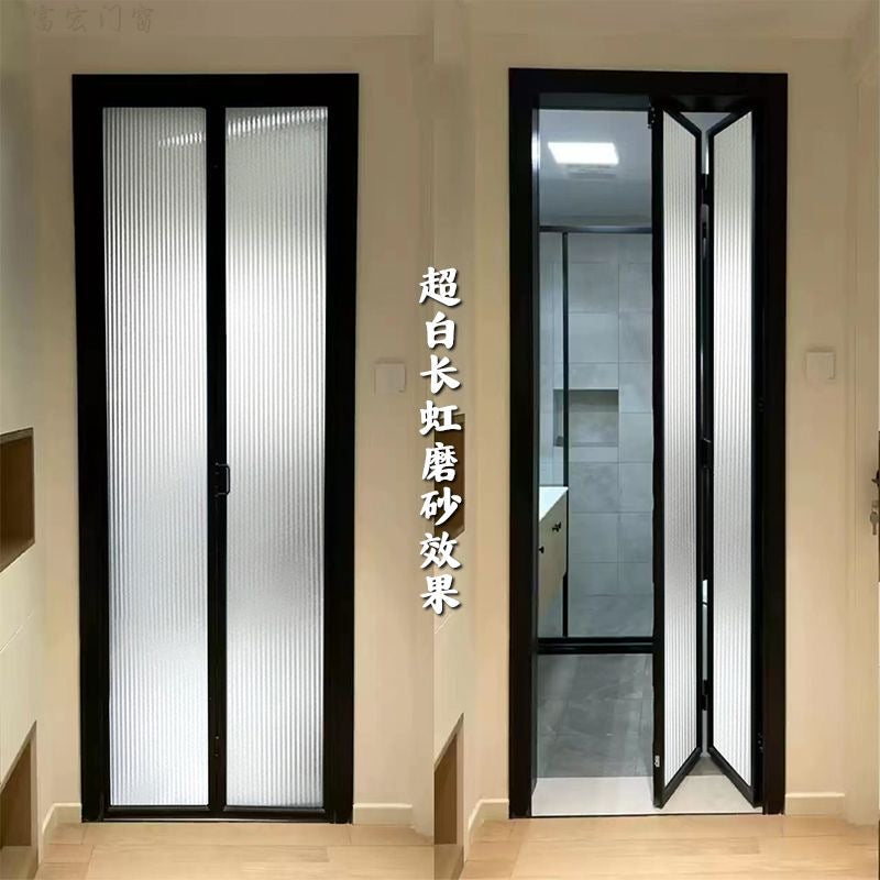 55中分玻璃折門訂製  廁所門  廚房門   ，自家工廠支持私人訂製