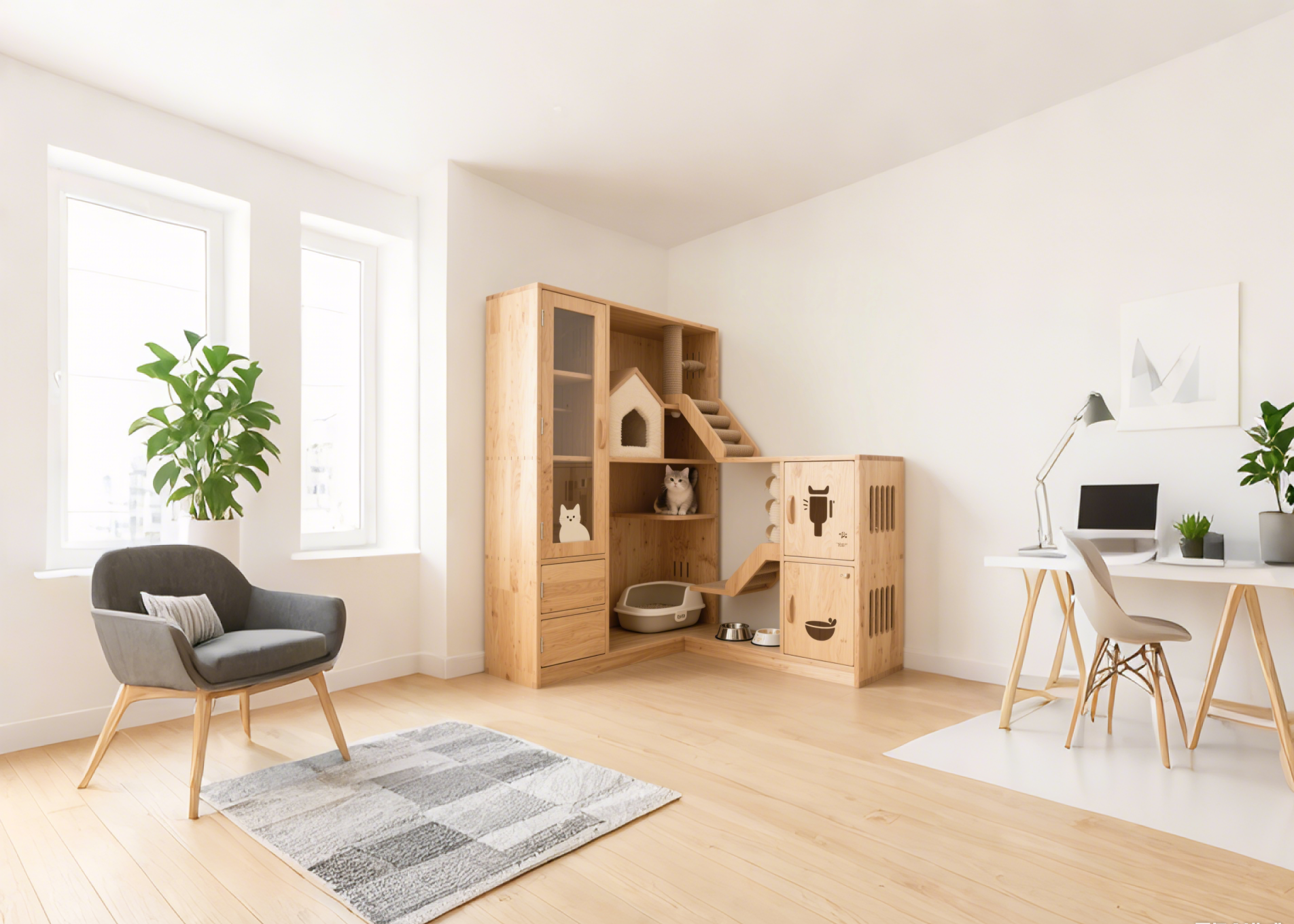 【香港貓奴必儲！日系原木貓別墅貓櫃，細單位都裝得下的寵物樂園～】