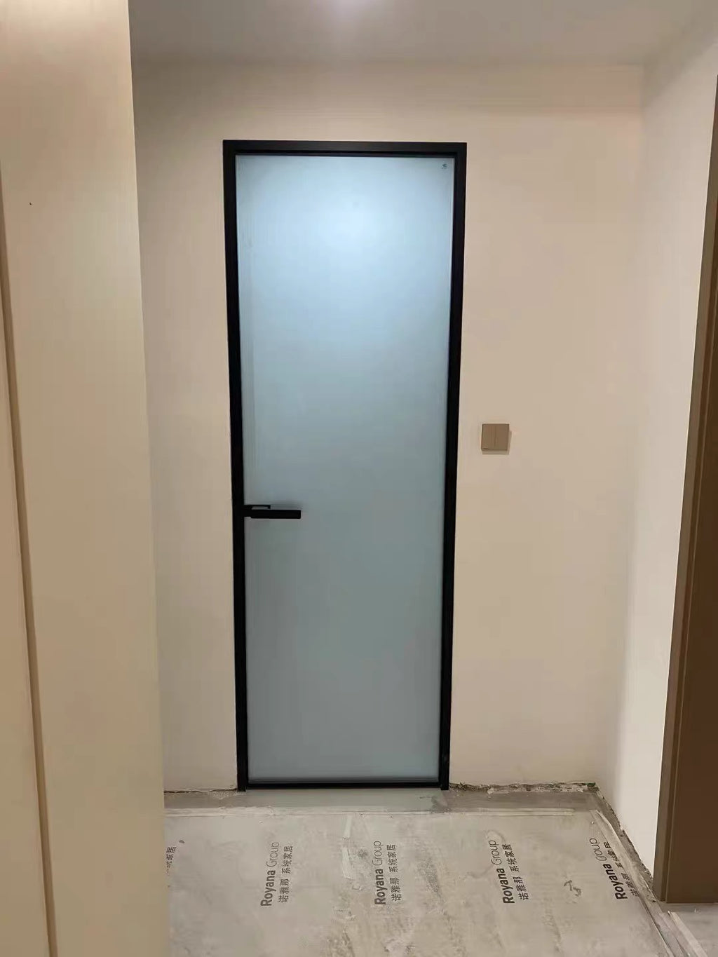鋁合金玻璃掩門，平開門香港門市，本地師傅安裝，可定製