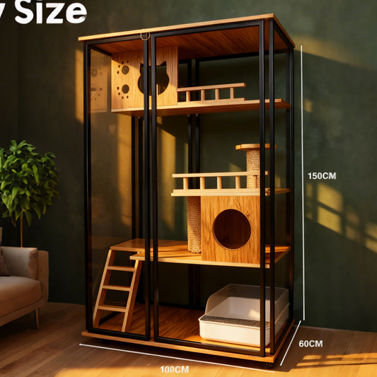 「森西兹貓別墅」—— 為貓主子打造的奢華私域天地貓屋 貓櫃 貓傢私 貓爬架 貓跳台