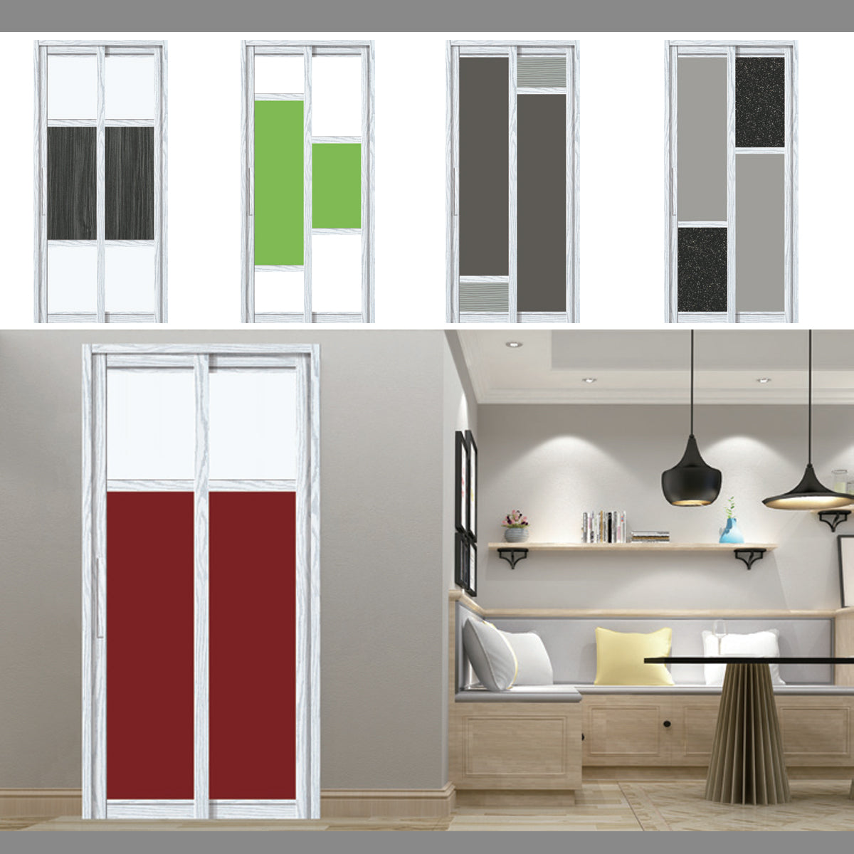 藝術PD門  PD折疊門 趟門 平移門 廁所門 廚房門 折疊房間 自家工廠 香港門市