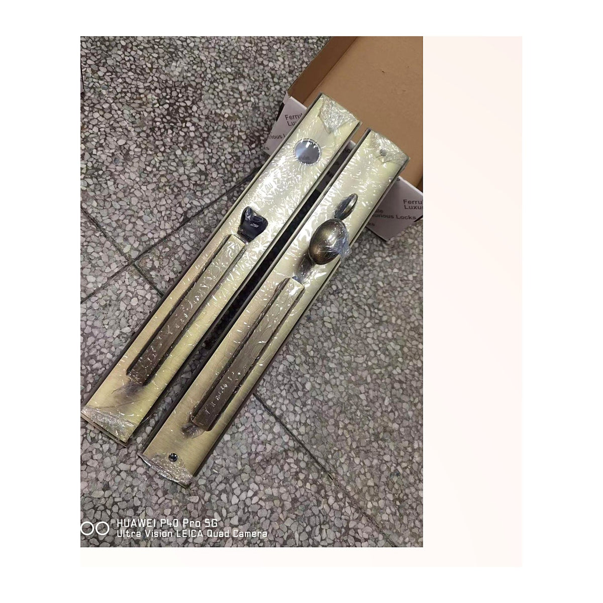 入戶防盜門鎖｜金屬長面板門把手鎖訂造（A-07）