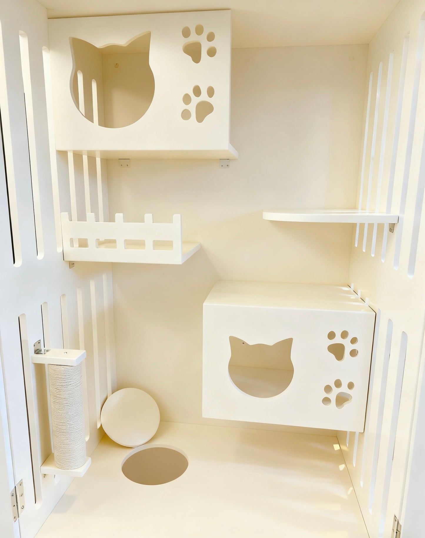 豪華貓別墅｜1.8米高ENF板材貓屋，90cm寬60cm深多層次貓傢俱，室內貓咪專屬私宅，貓櫃，貓跳台