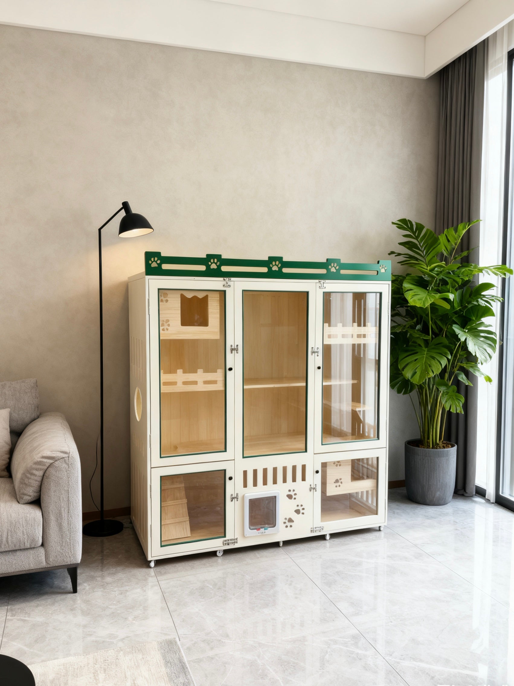 【貓主子嘅奢華城堡！呢座高級別墅簡直係貓生巔峰～】貓櫃貓屋