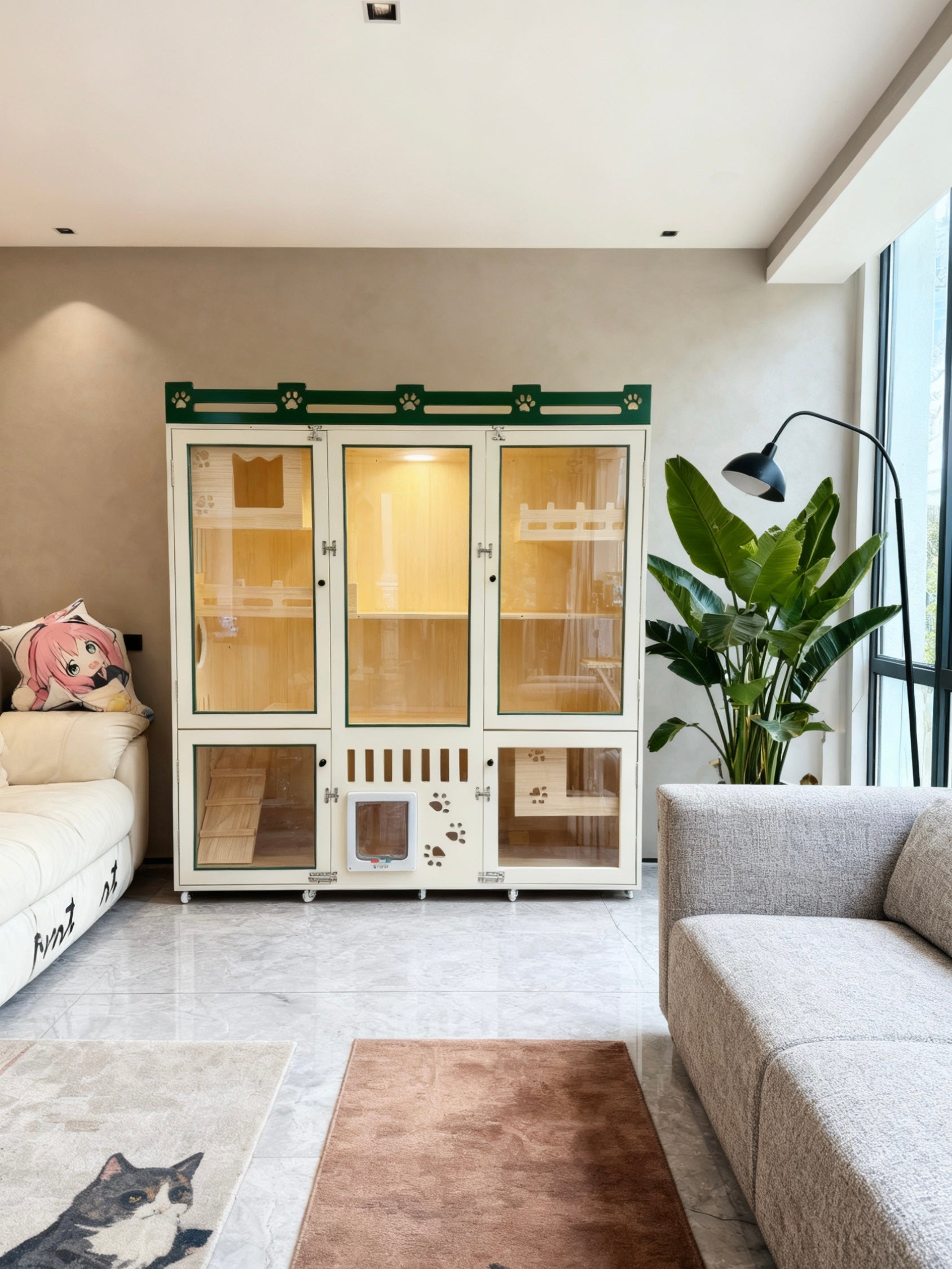 【貓主子嘅奢華城堡！呢座高級別墅簡直係貓生巔峰～】貓櫃貓屋