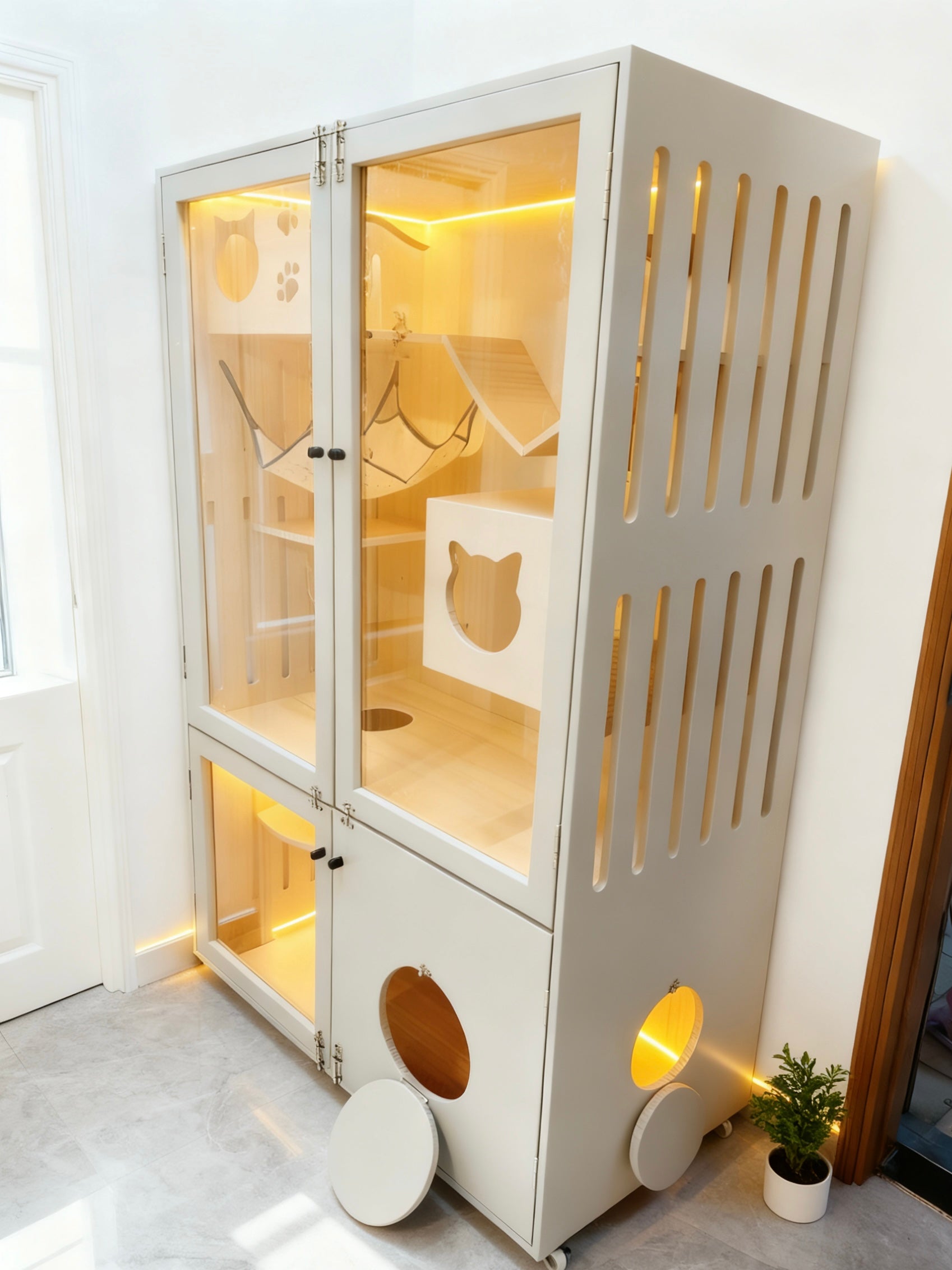 【主子嘅夢幻貓別墅！呢個貓樂園真係越睇越心動～】貓櫃