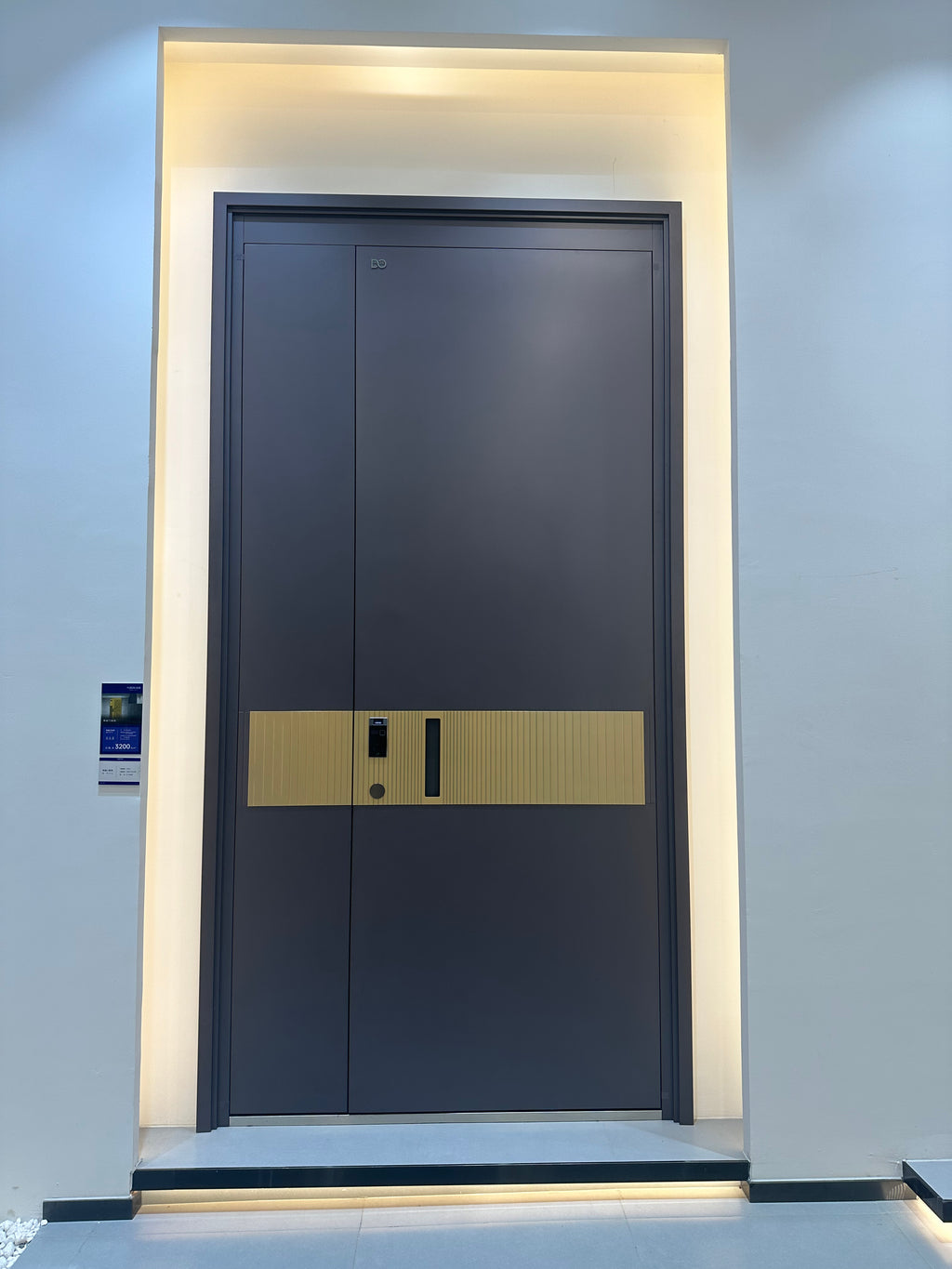 《【港宅奢選】鑄鋁雙開大門｜啞黑配金條紋 豪宅門面夠晒排場》