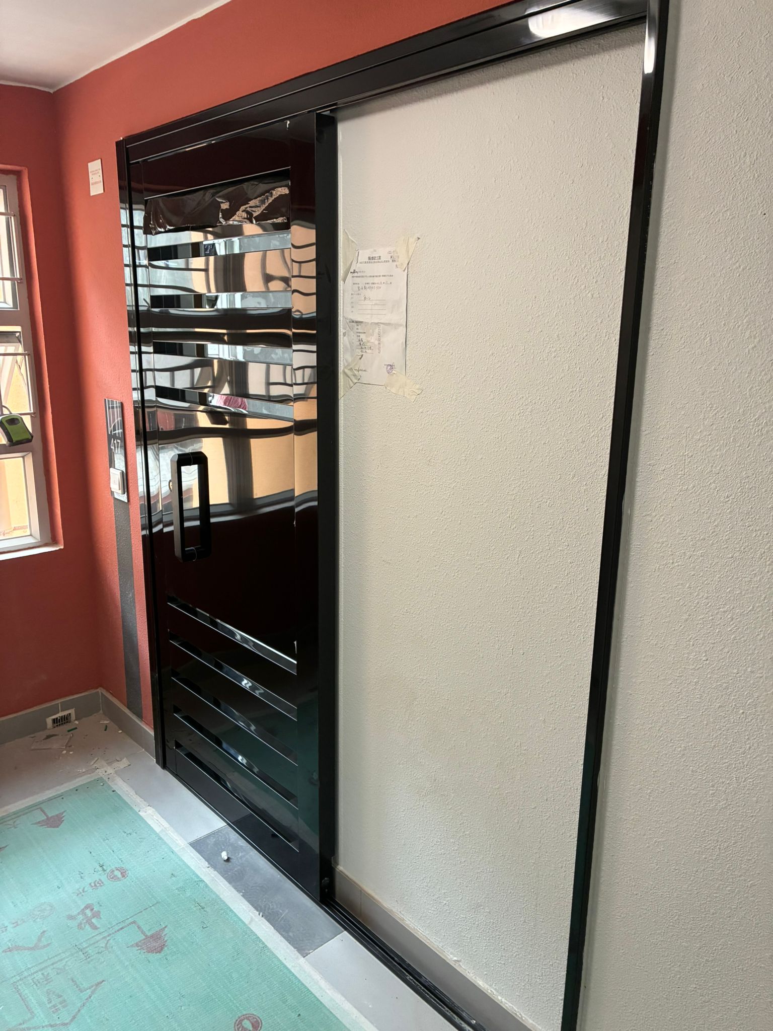 電鍍黑 304不鏽鋼鋼閘 可訂製和諧式 單趟 半掩趟  掩門