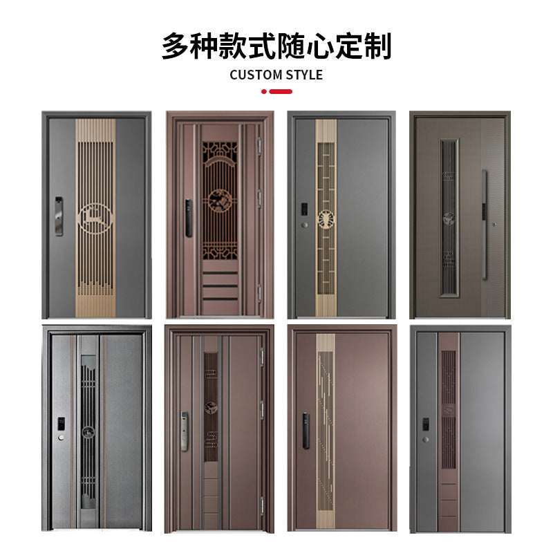 輕奢款304不鏽鋼別墅入戶門｜香港住宅大門智能防盜門訂造