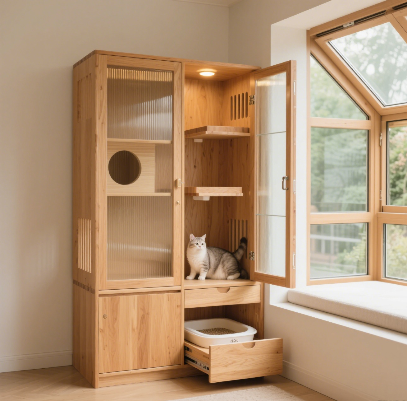 【香港貓奴注意！日系實木貓別墅，細單位都啱嘅寵物隱形豪宅～】