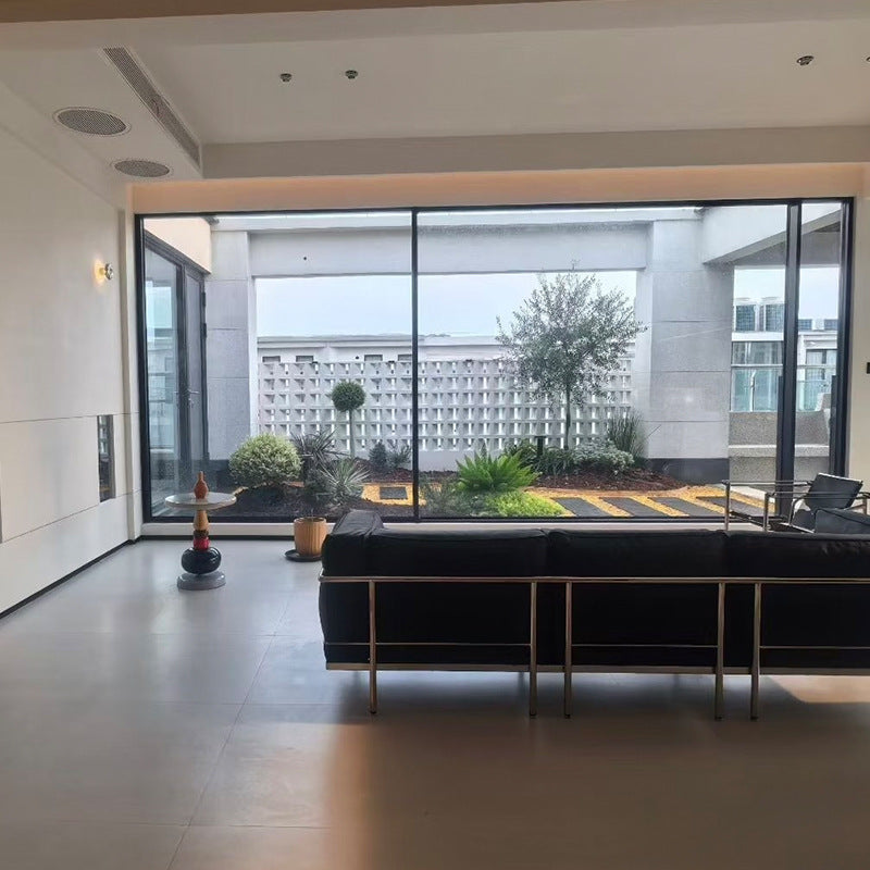 香港全景玻璃趟門訂造（款式編號AL-22）｜150系列・落地極窄框海景門｜GO straight生活設計
