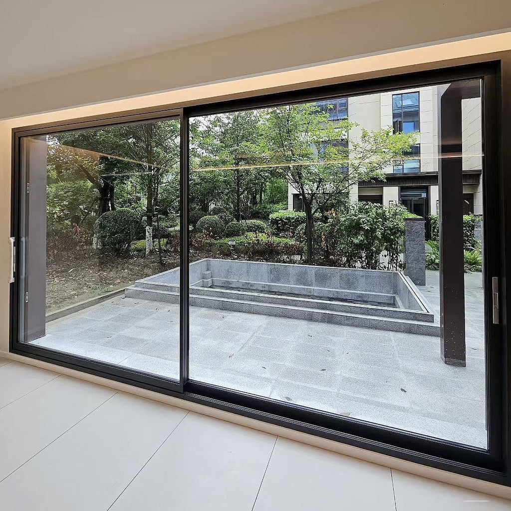 香港極窄重型趟門訂造（款式編號AL-24）｜極細框・落地鋼化玻璃門｜GO straight生活設計