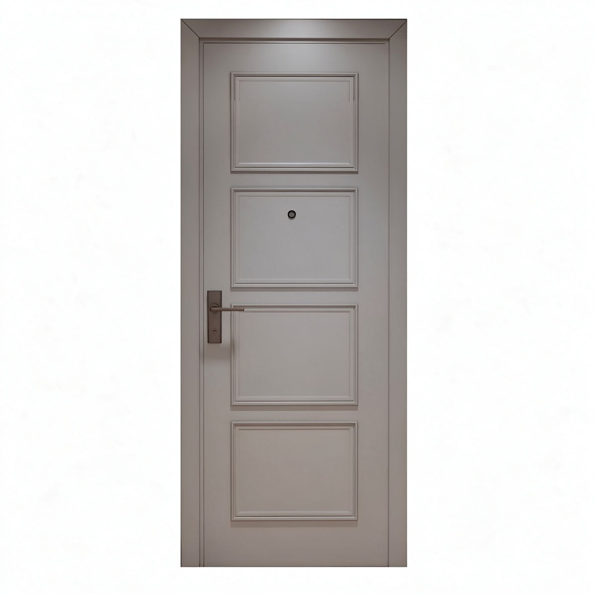 灰色鑲板木質防火門｜Grey Panel Pre-Hung Timber Fire Door