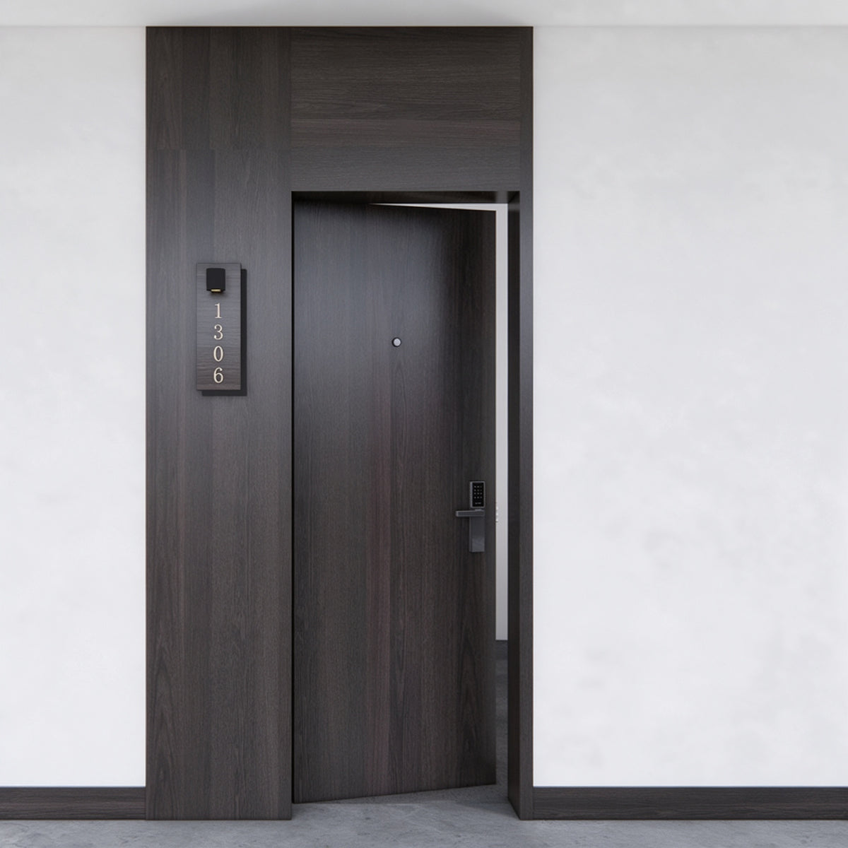 淺木飾線木質防火門｜Light Wood Inlay-Line Timber Fire Door