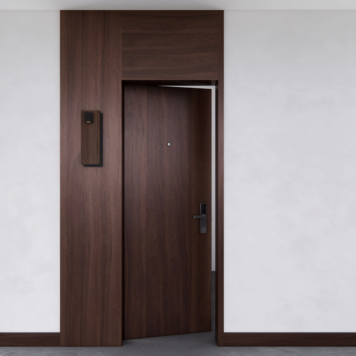 淺木飾線木質防火門｜Light Wood Inlay-Line Timber Fire Door