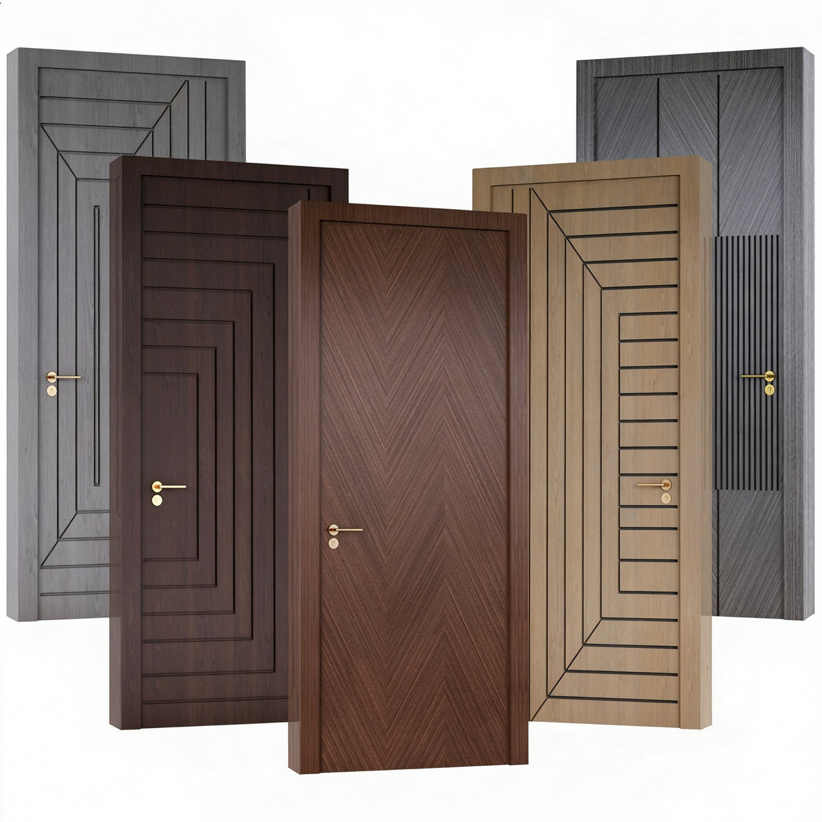 複合實木天然木皮臥室門｜Engineered-Wood Natural-Veneer Bedroom Door