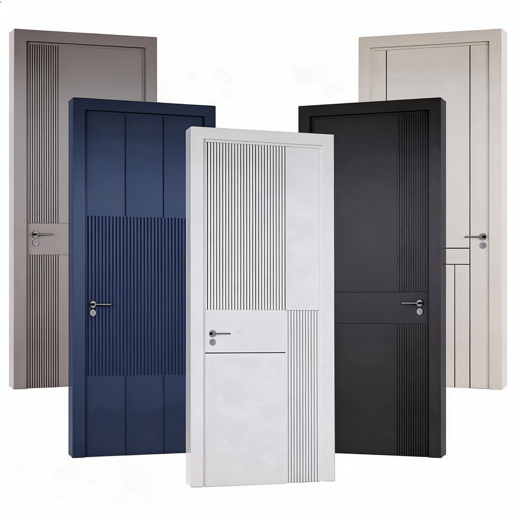 實木複合MDF平板室內門｜Solid-Core MDF Flush Interior Door