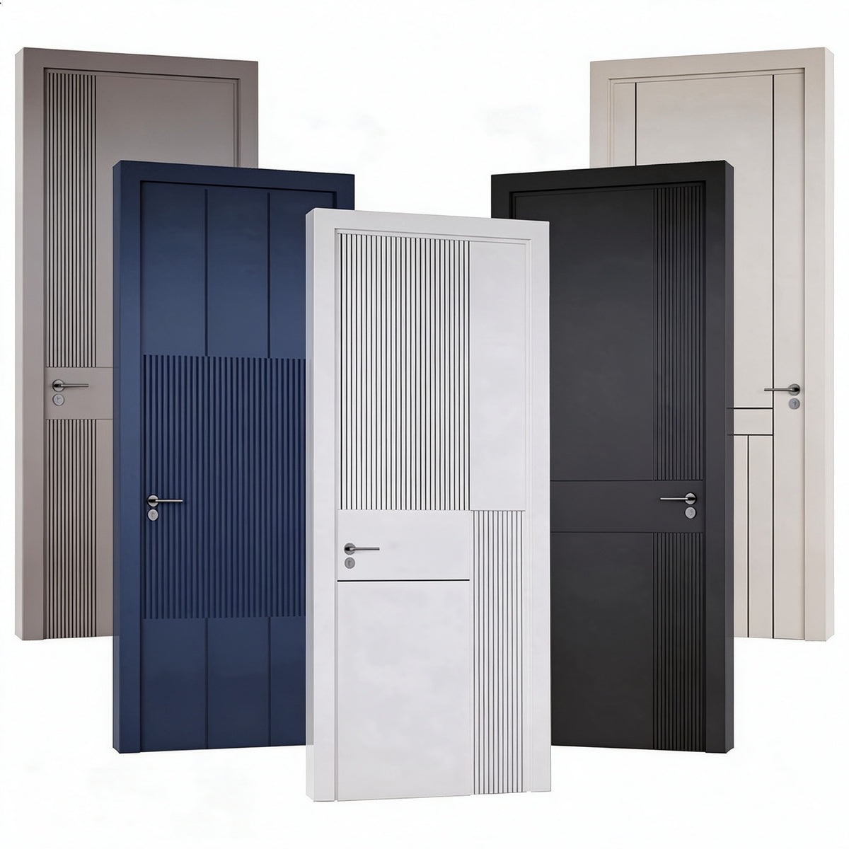 實木複合MDF平板室內門｜Solid-Core MDF Flush Interior Door