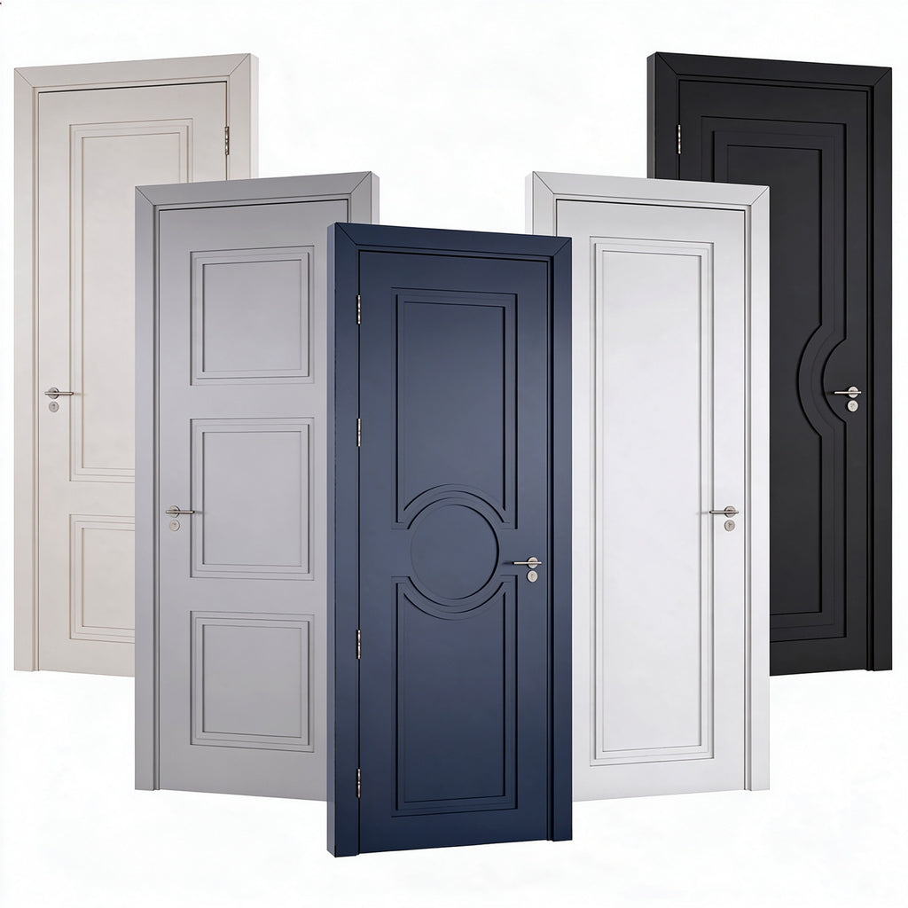 實木複合MDF平板室內門｜Solid-Core MDF Flush Interior Door