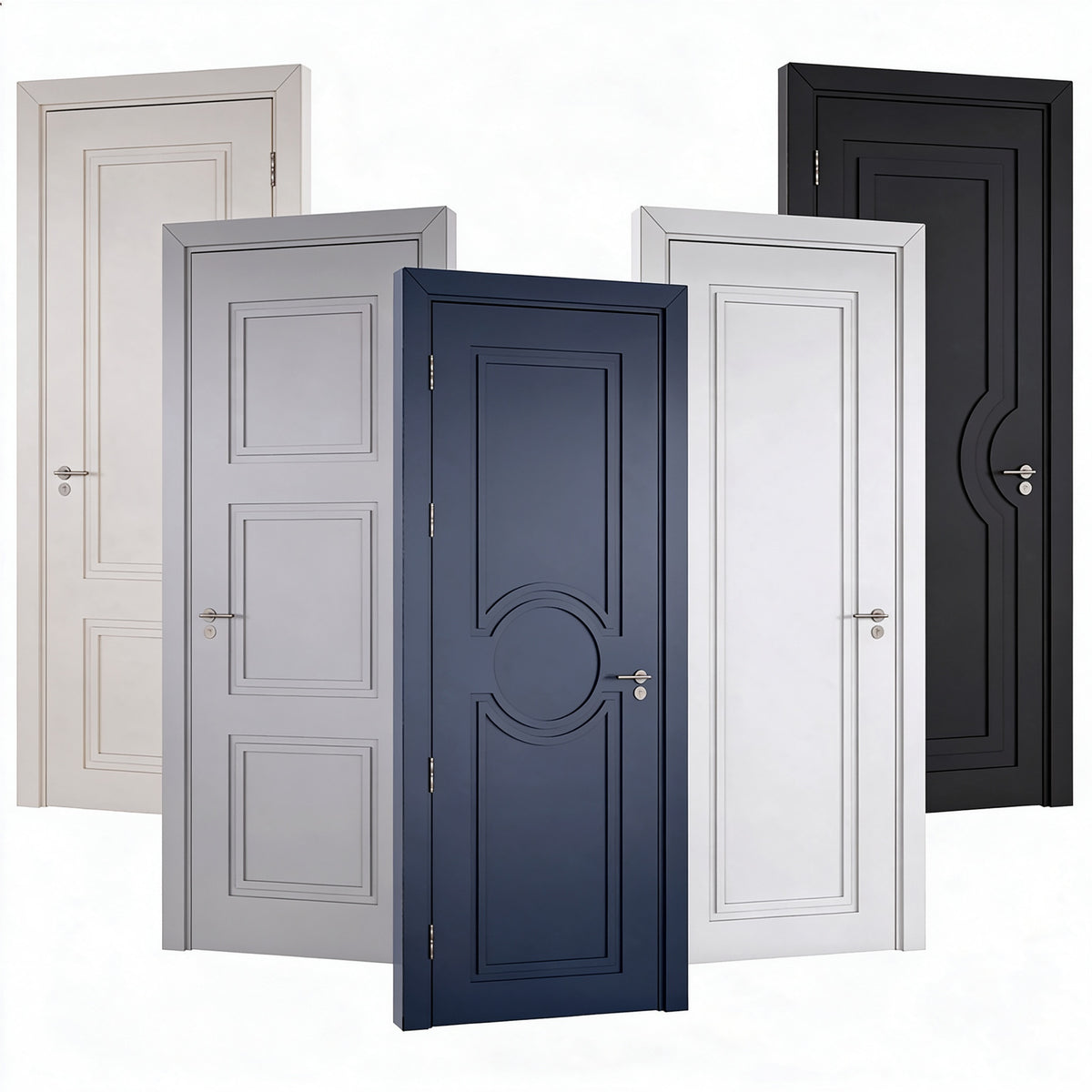 實木複合MDF平板室內門｜Solid-Core MDF Flush Interior Door