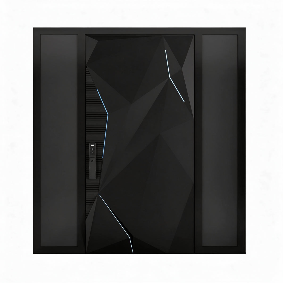 黑岩現代別墅鑄鋁偏軸門｜Black-Rock Modern Villa Cast-Aluminium Pivot Door