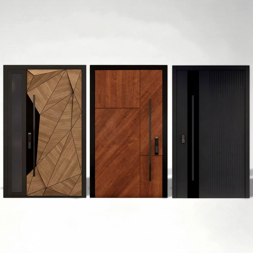 黑岩現代別墅鑄鋁偏軸門｜Black-Rock Modern Villa Cast-Aluminium Pivot Door