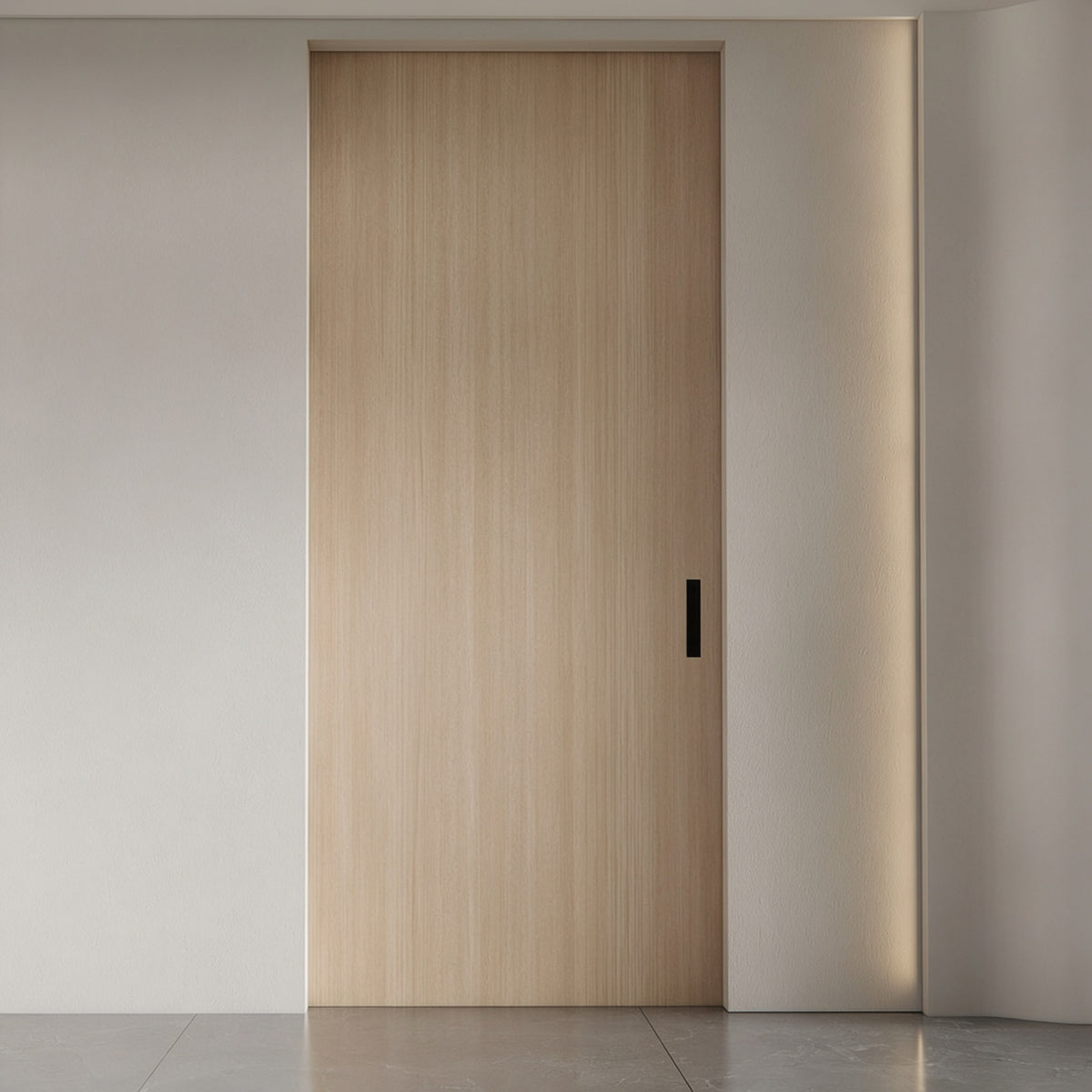 鋁木內嵌吊軌口袋門｜Aluminium-Wood Concealed Top-Track Pocket Door
