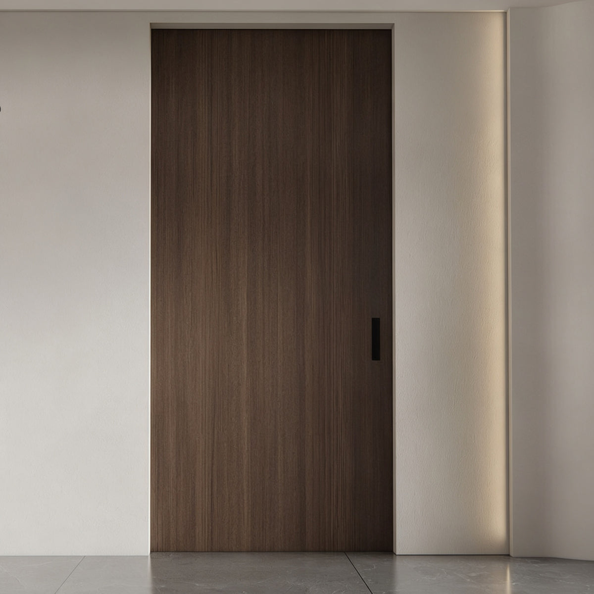 鋁木內嵌吊軌口袋門｜Aluminium-Wood Concealed Top-Track Pocket Door