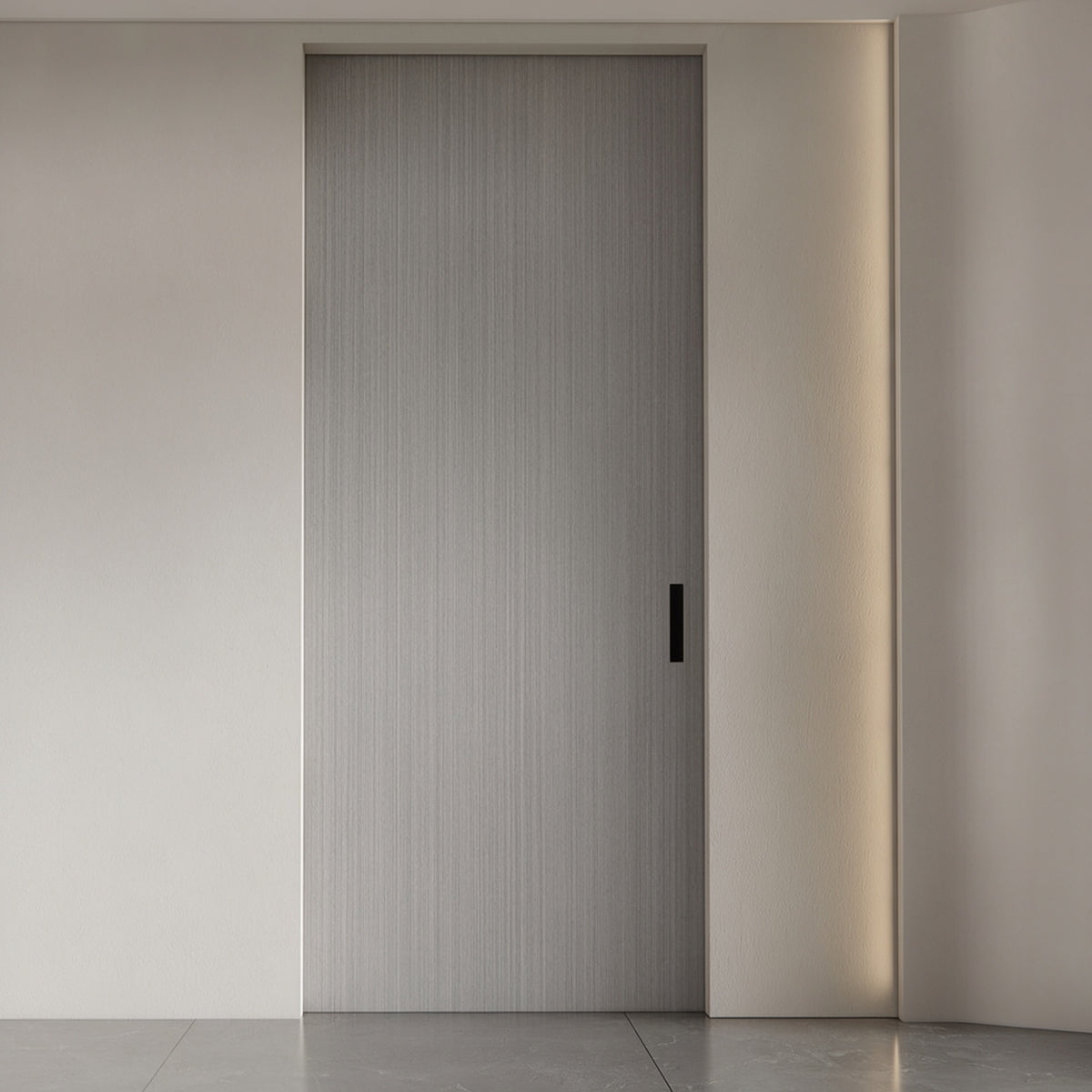 鋁木內嵌吊軌口袋門｜Aluminium-Wood Concealed Top-Track Pocket Door