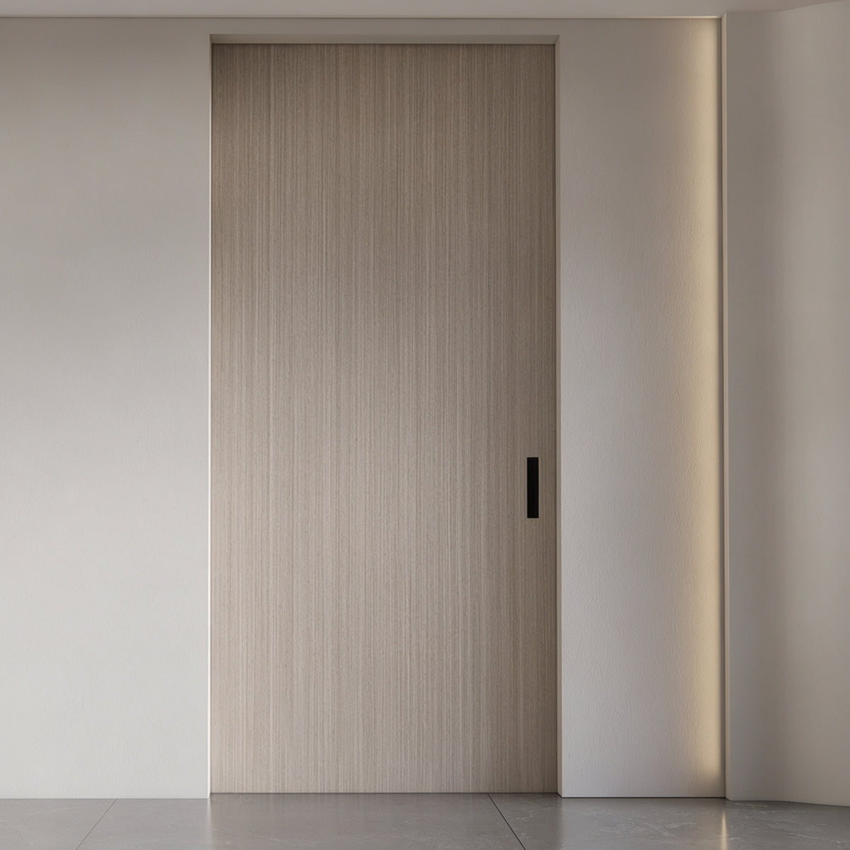 鋁木內嵌吊軌口袋門｜Aluminium-Wood Concealed Top-Track Pocket Door