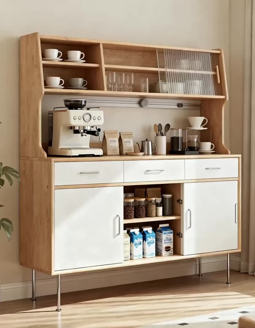 北歐風大容量咖啡專屬餐邊櫃儲物櫃c字櫃讓每個清晨都瀰漫醇香